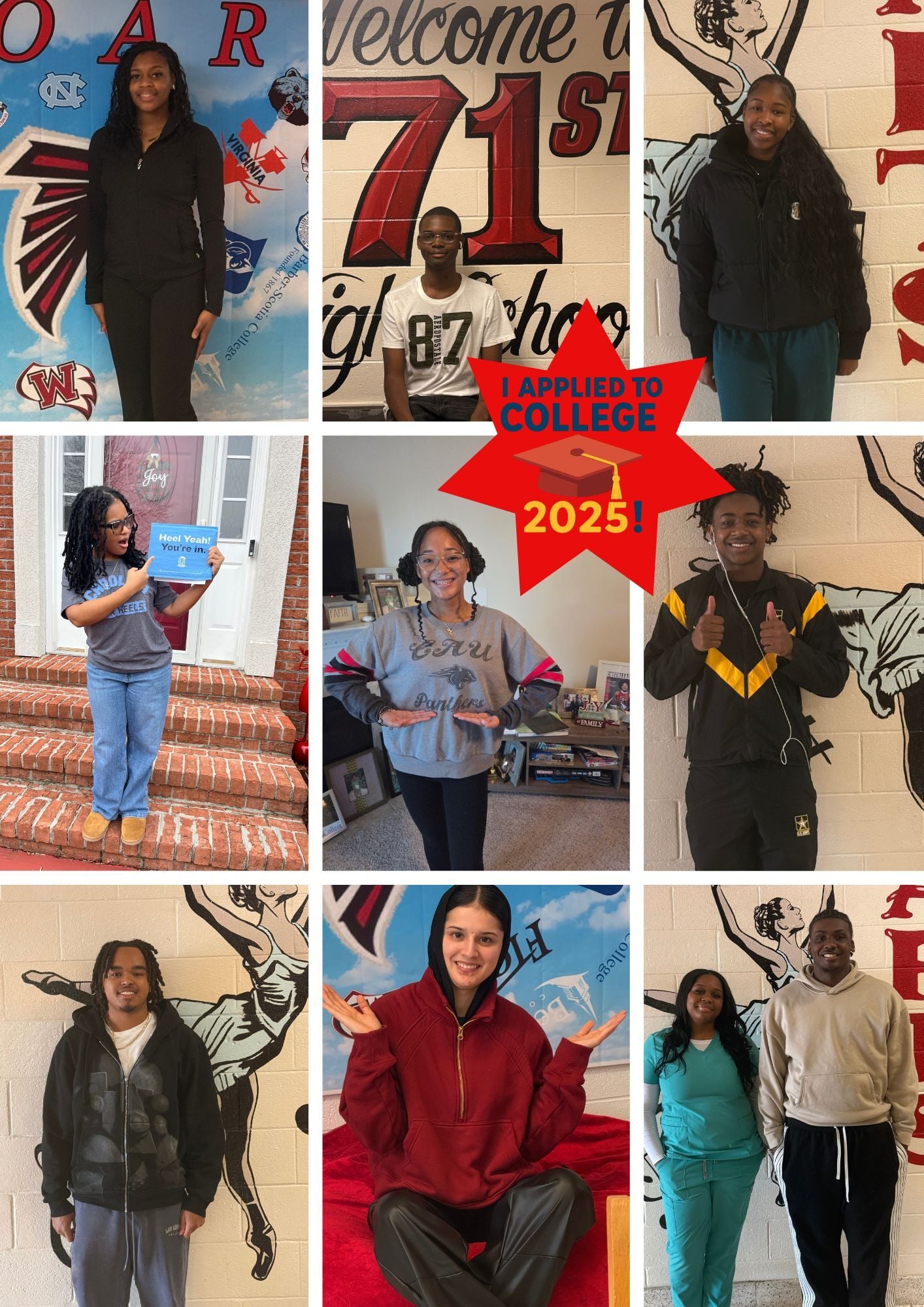 collage of seventy-first h.s. students