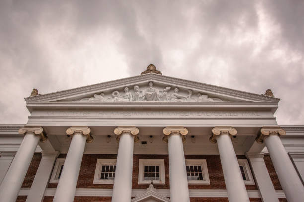 university building with columns